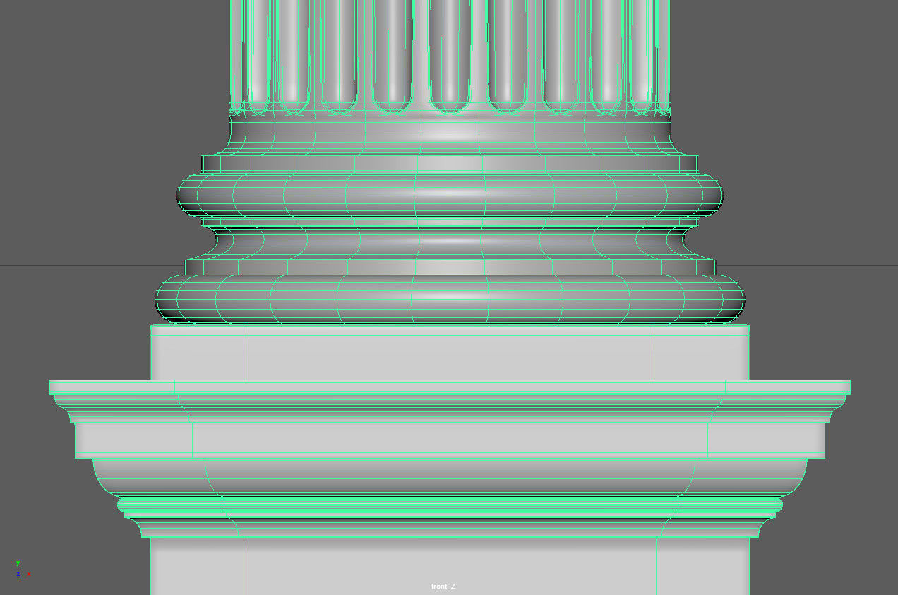 ionic column 3D model_11