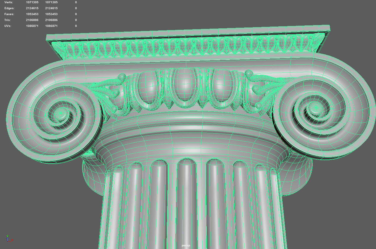 ionic column 3D model_4
