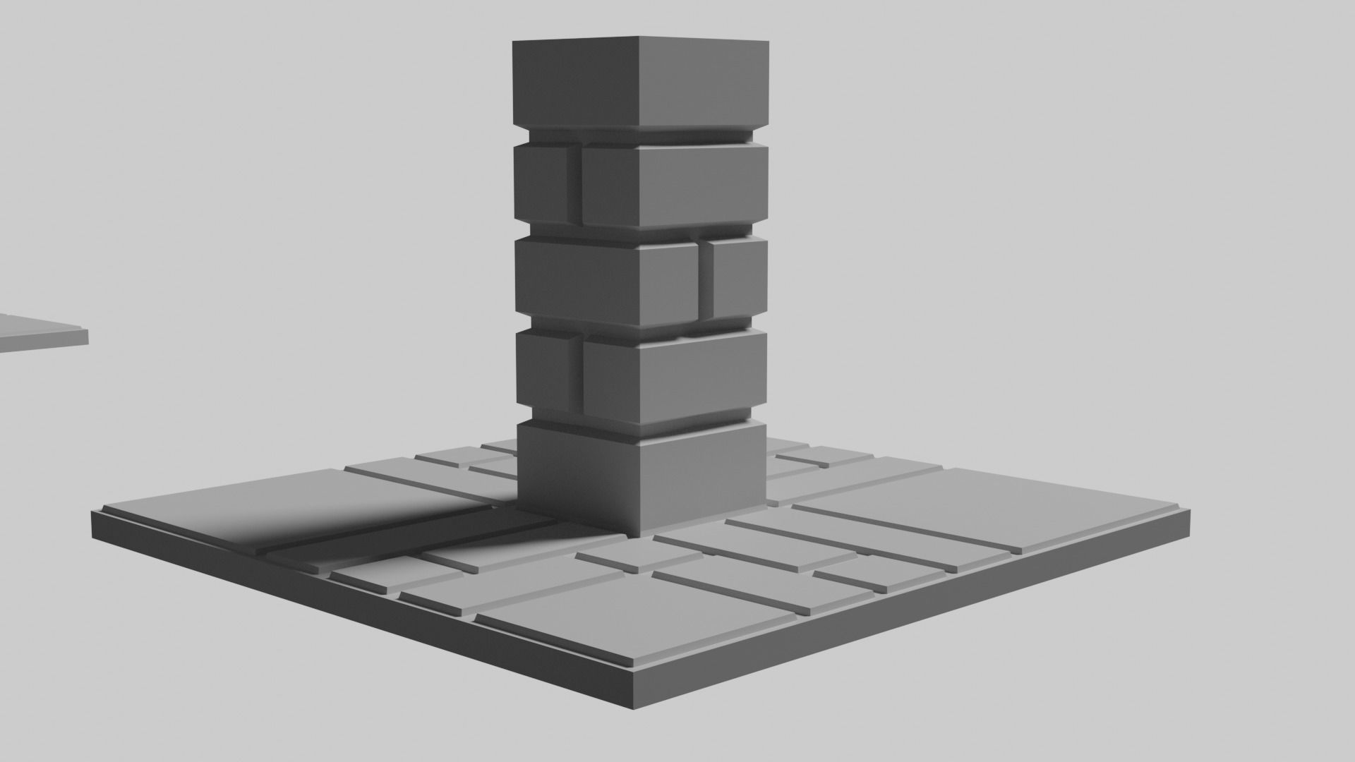 Dwarven Fort Pillar Floor tile 3D print model_9