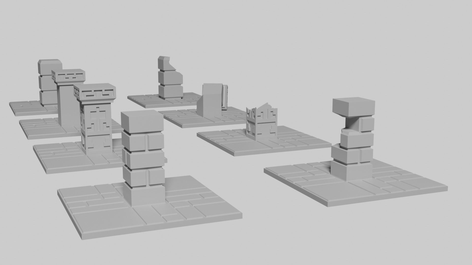 Dwarven Fort Pillar Floor tile 3D print model_2