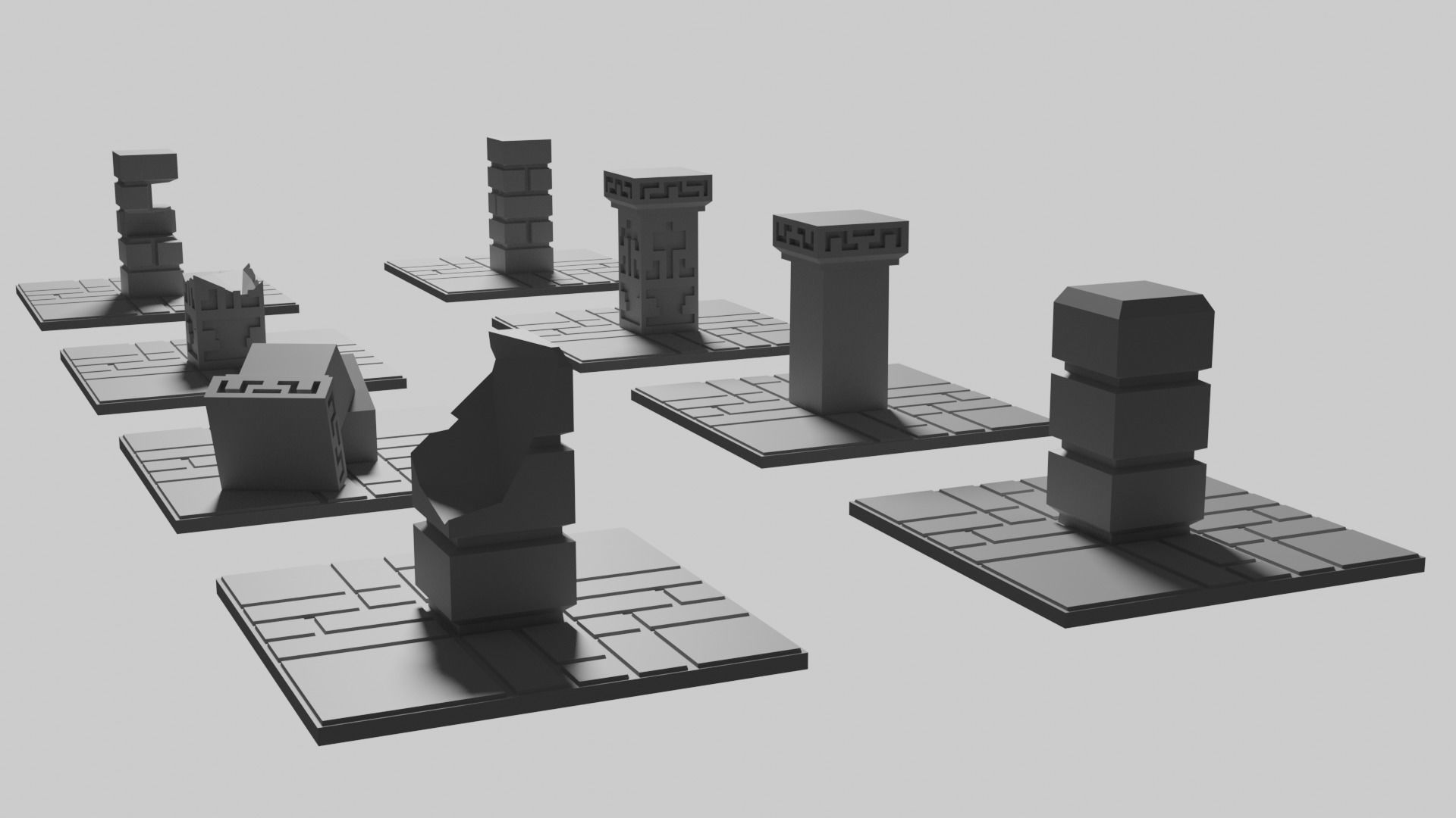 Dwarven Fort Pillar Floor tile 3D print model_1