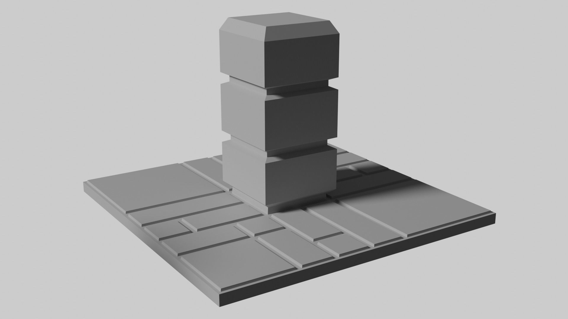 Dwarven Fort Pillar Floor tile 3D print model_7