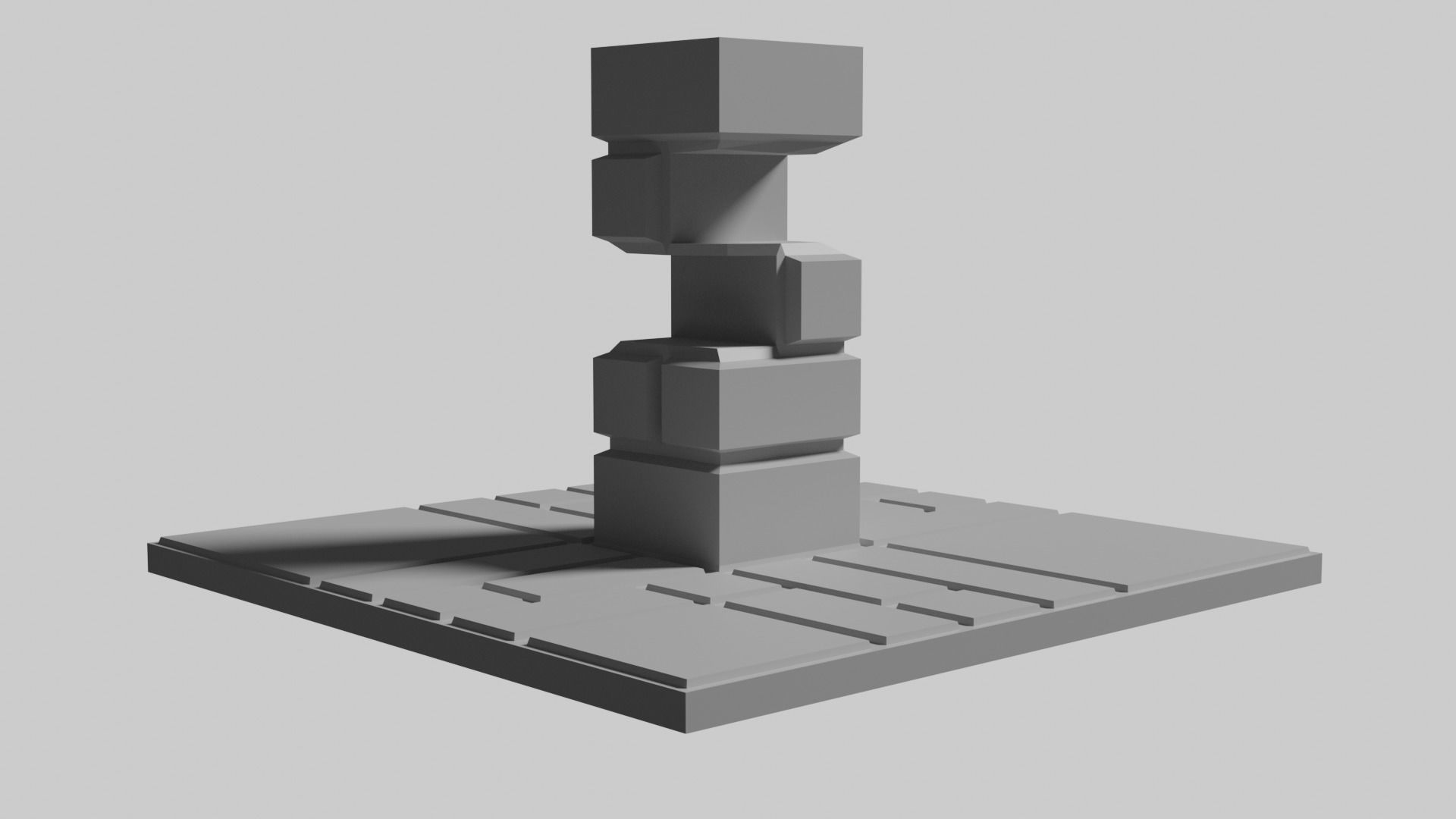 Dwarven Fort Pillar Floor tile 3D print model_10