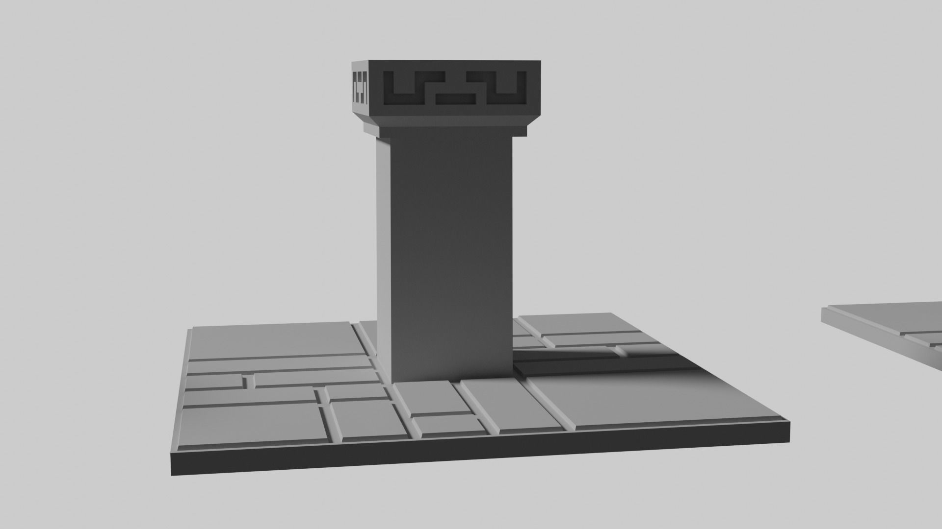 Dwarven Fort Pillar Floor tile 3D print model_5