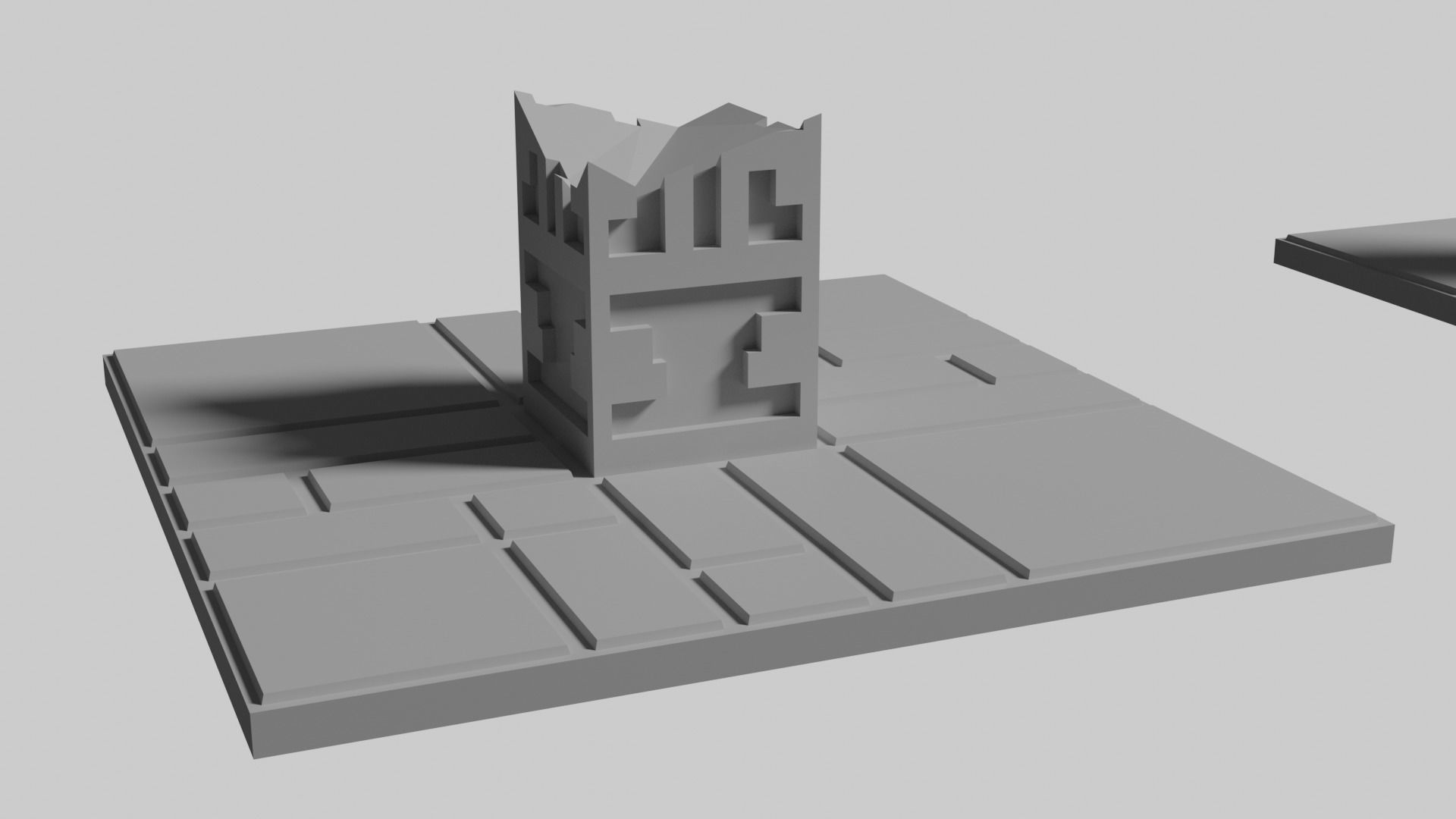 Dwarven Fort Pillar Floor tile 3D print model_4