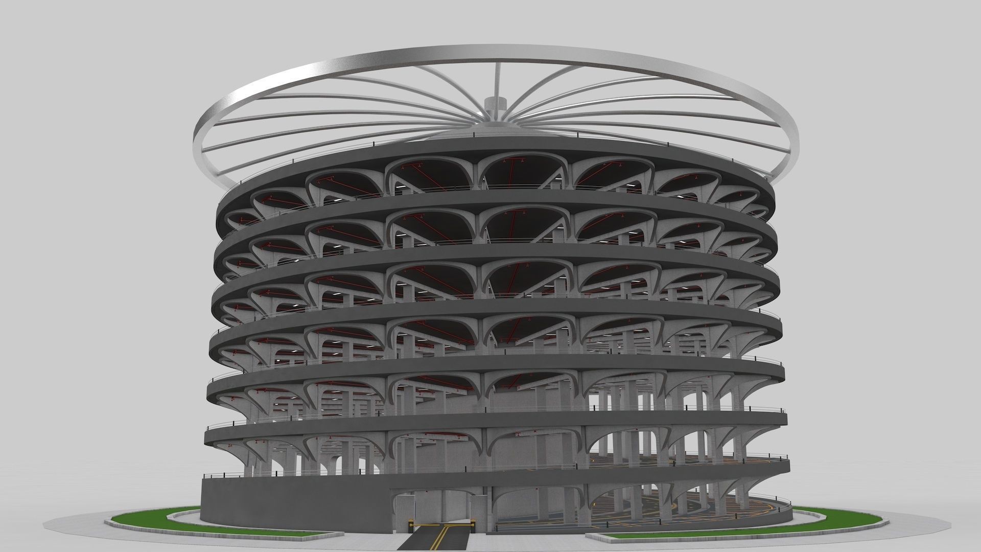 Parking Lot Building 3D model_1