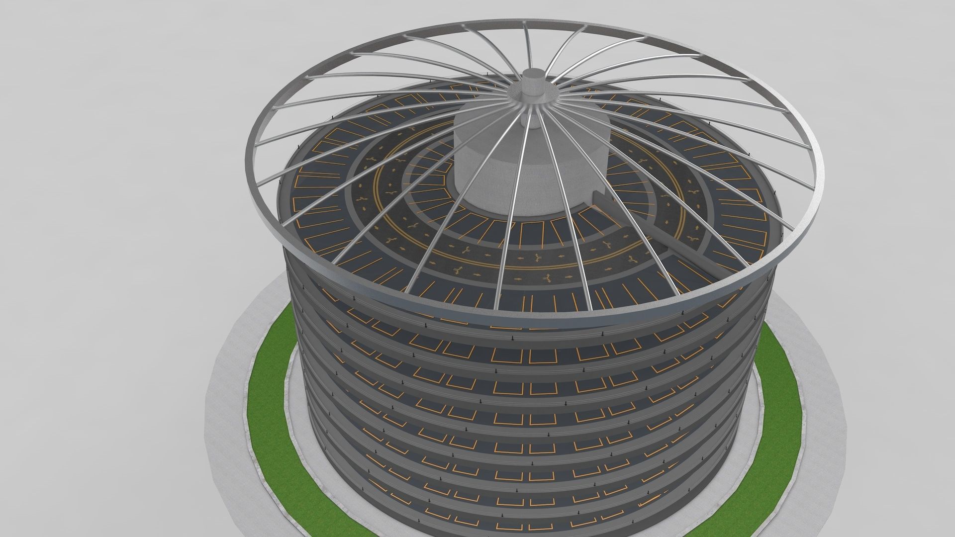 Parking Lot Building 3D model_25