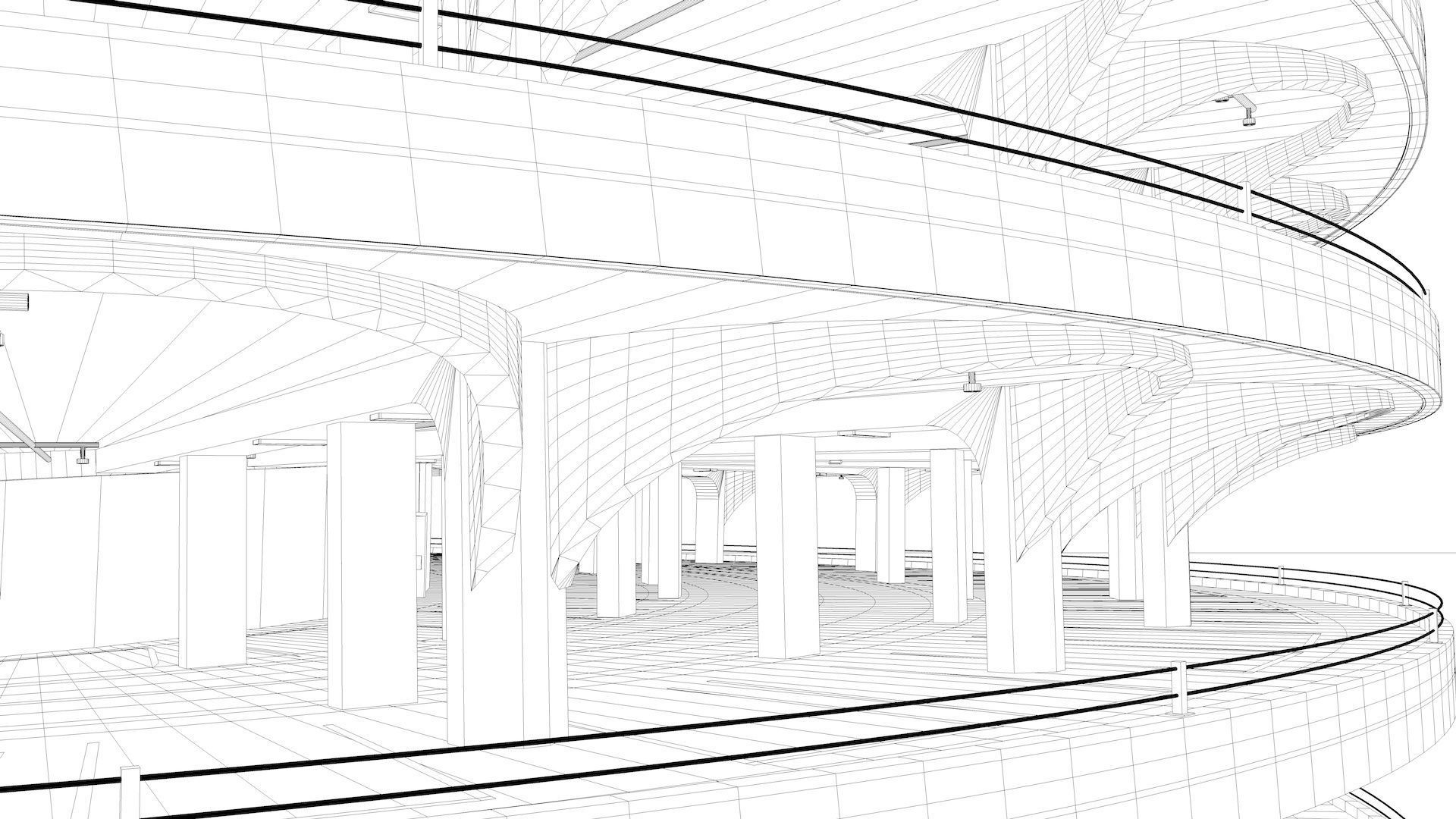 Parking Lot Building 3D model_28