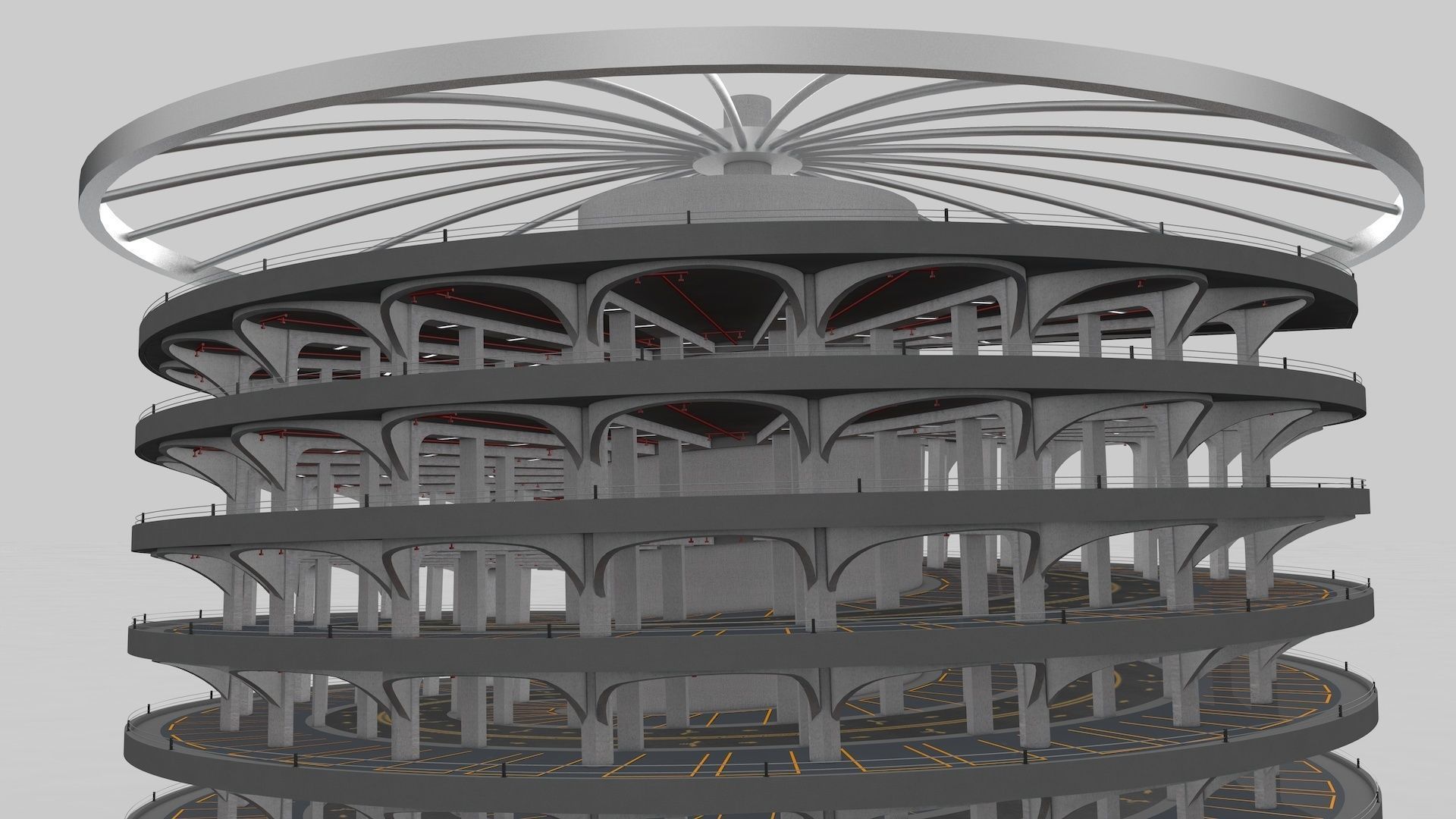 Parking Lot Building 3D model_20