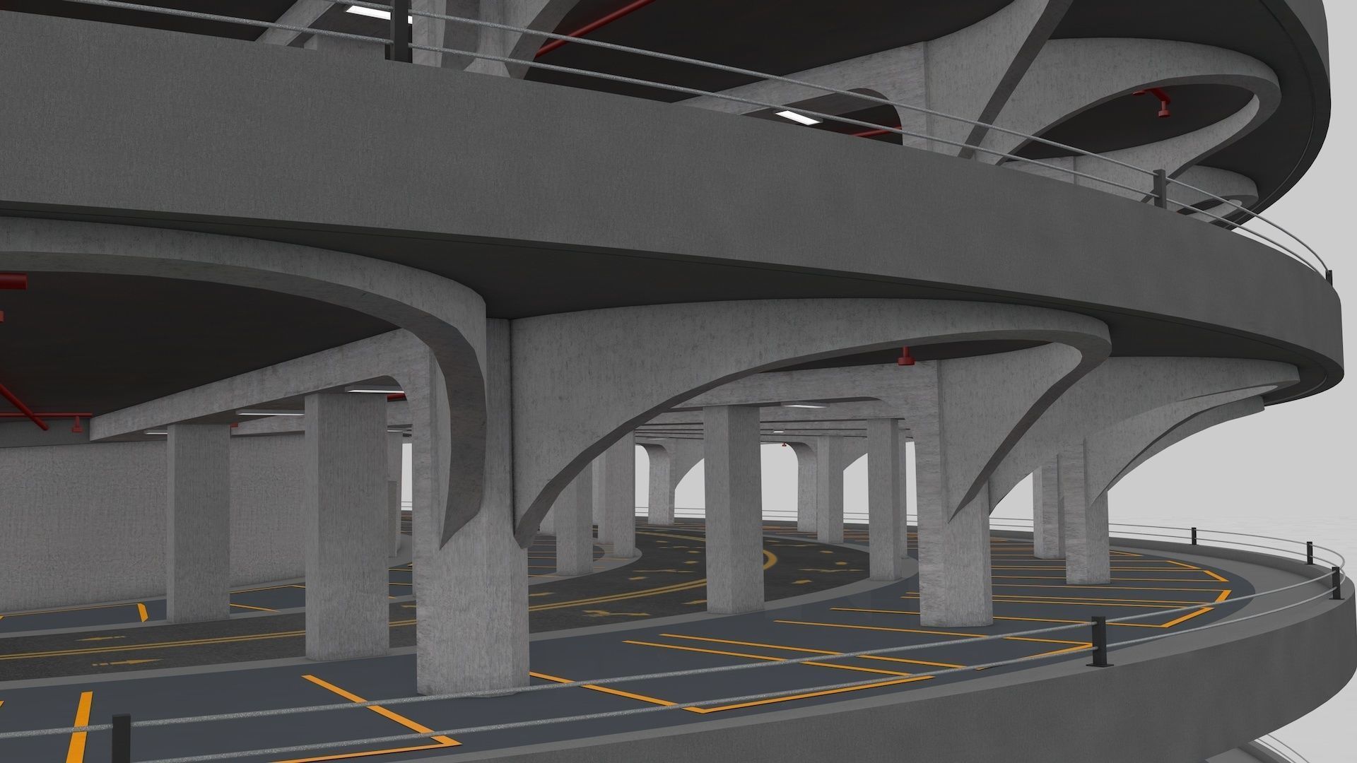 Parking Lot Building 3D model_17