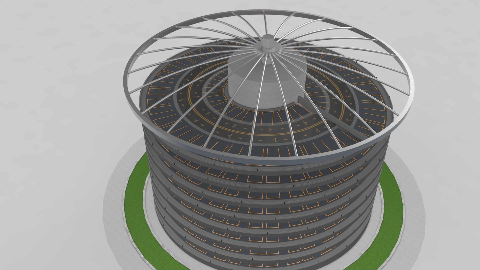 Parking Lot Building 3D model_19