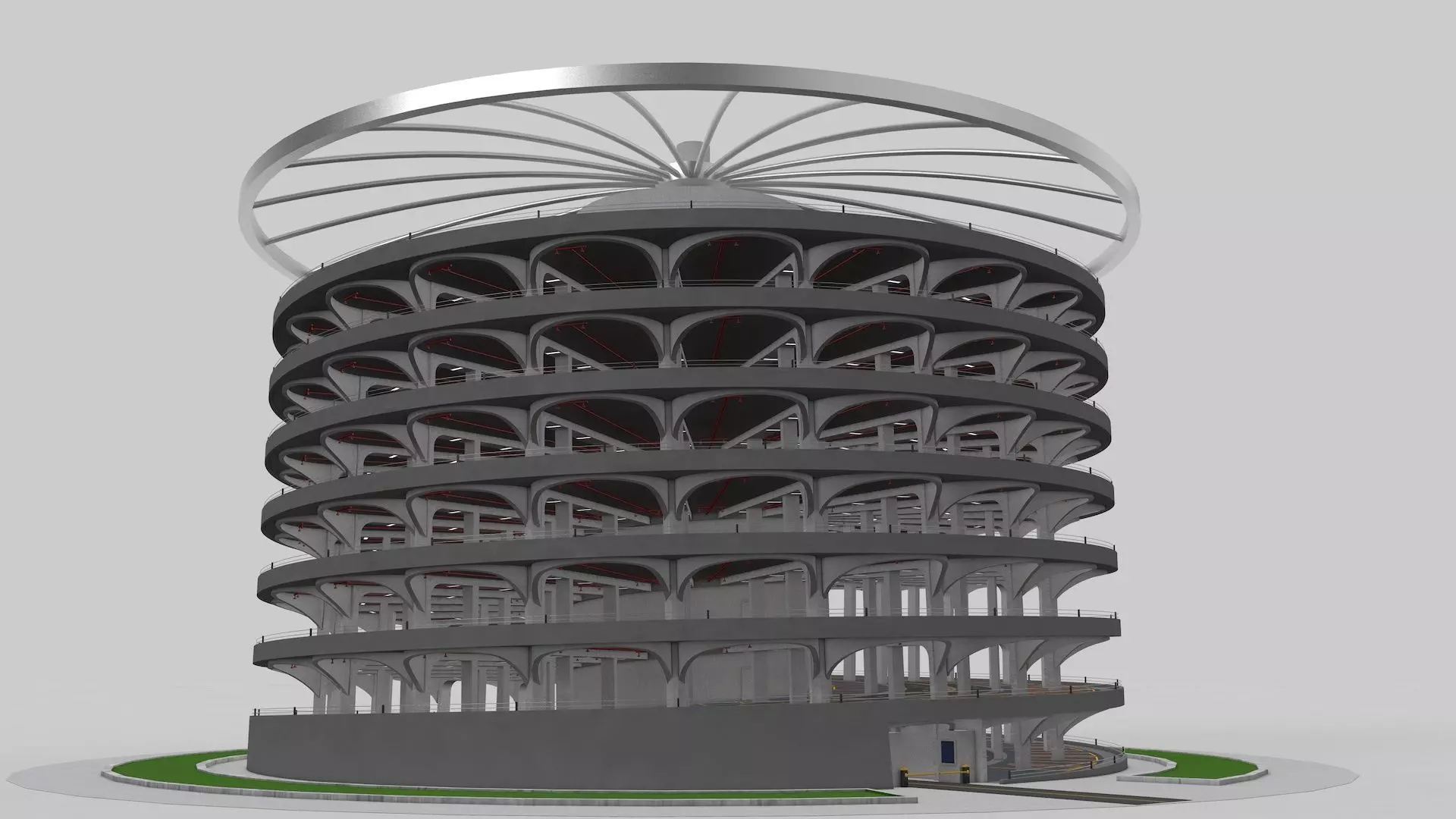 Parking Lot Building 3D model_0