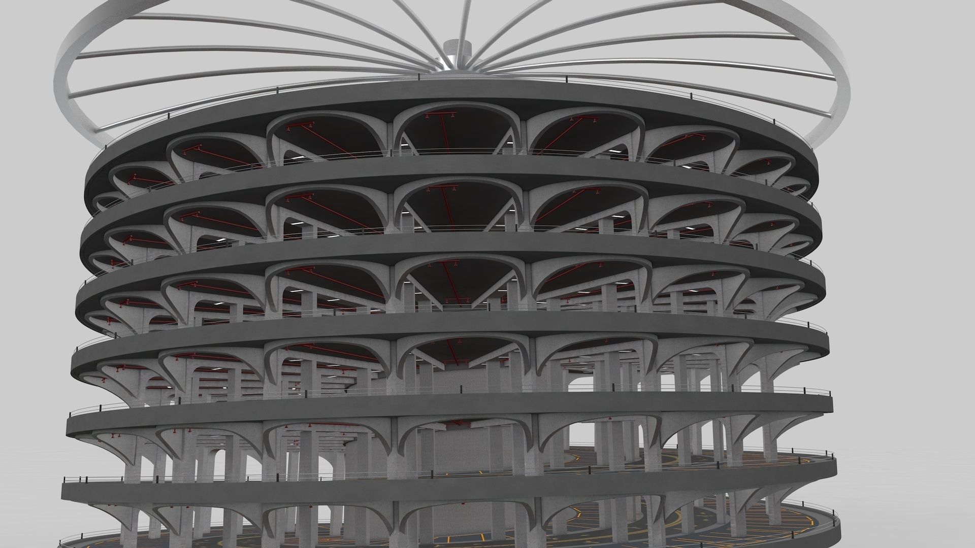 Parking Lot Building 3D model_16