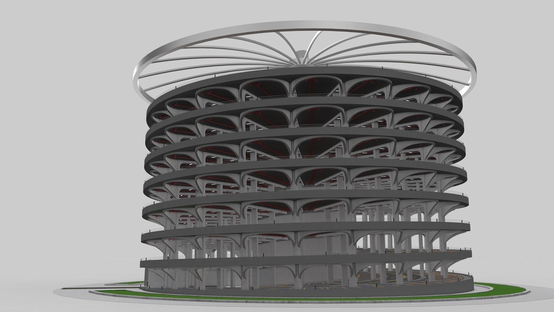 Parking Lot Building 3D model_3