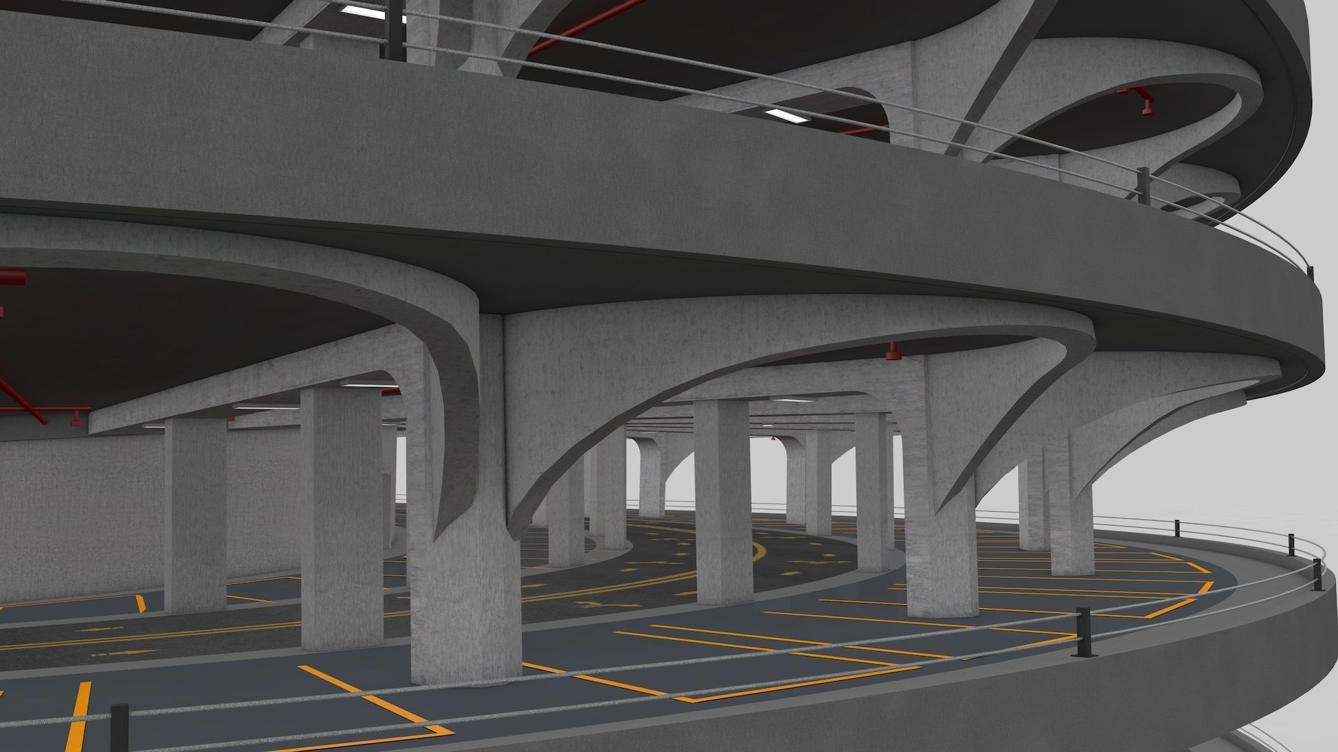 Parking Lot Building 3D model_24