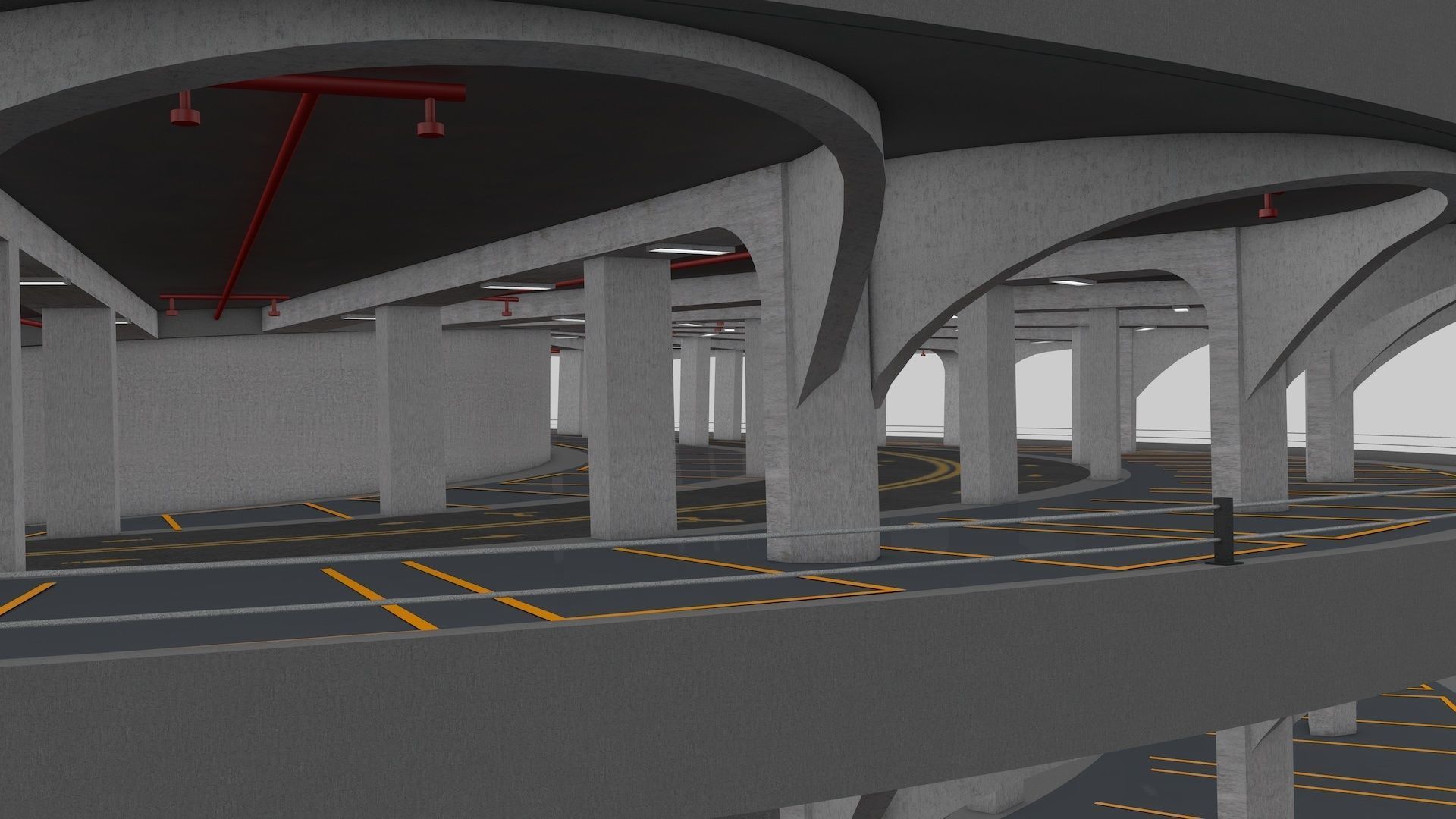 Parking Lot Building 3D model_21