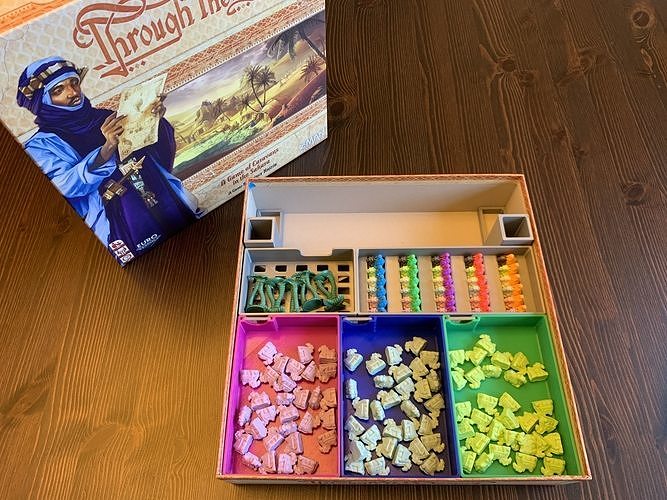 Through the Desert by Reiner Knizia Board Game Organizer Insert 3D print model