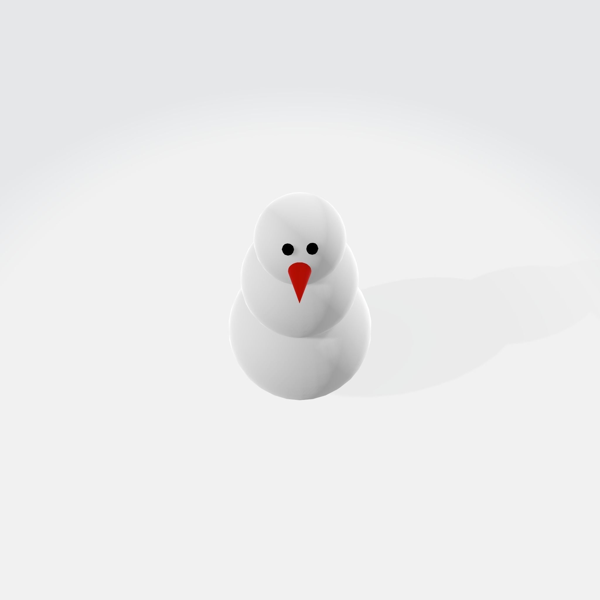 Snowman Free low-poly 3D model_6