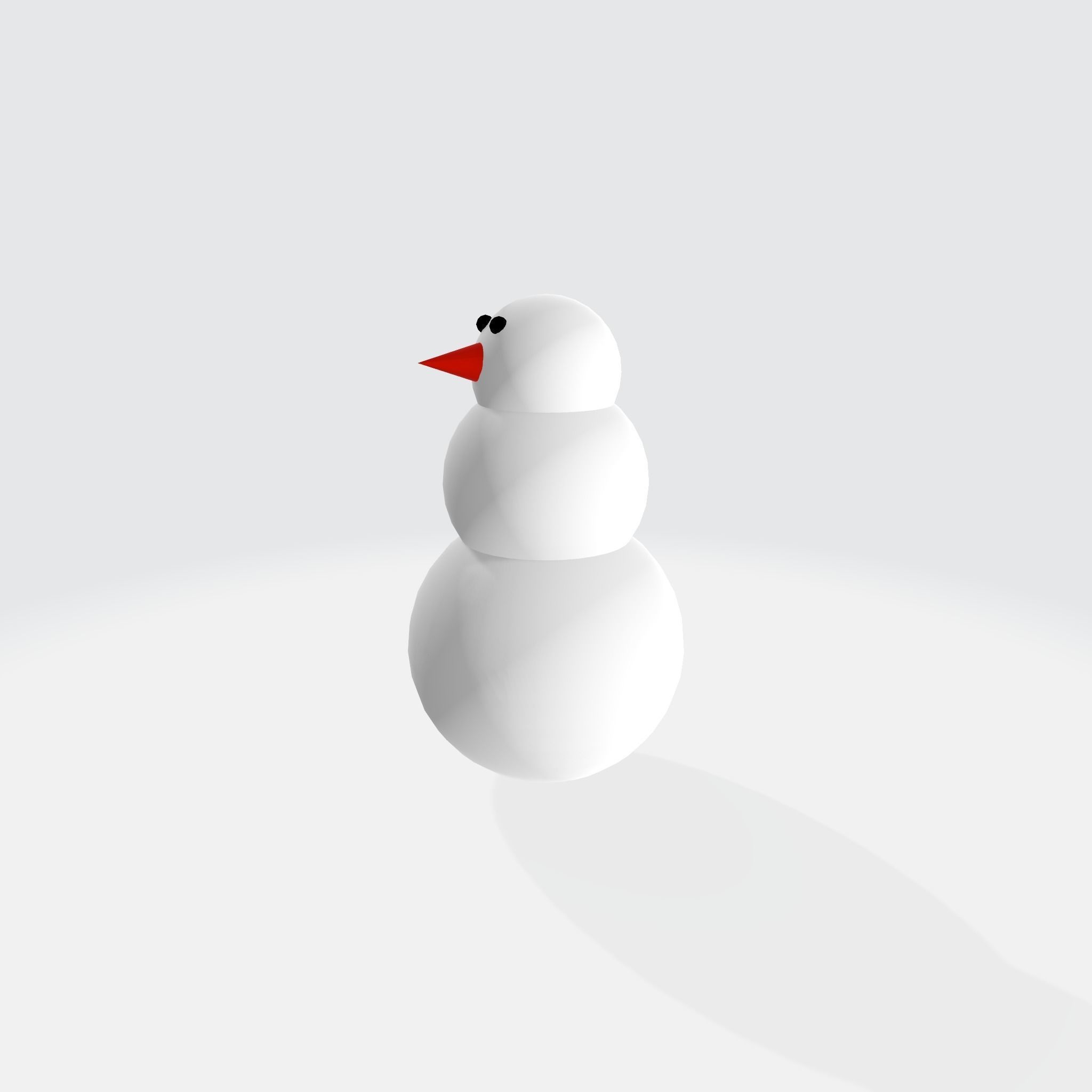 Snowman Free low-poly 3D model_3