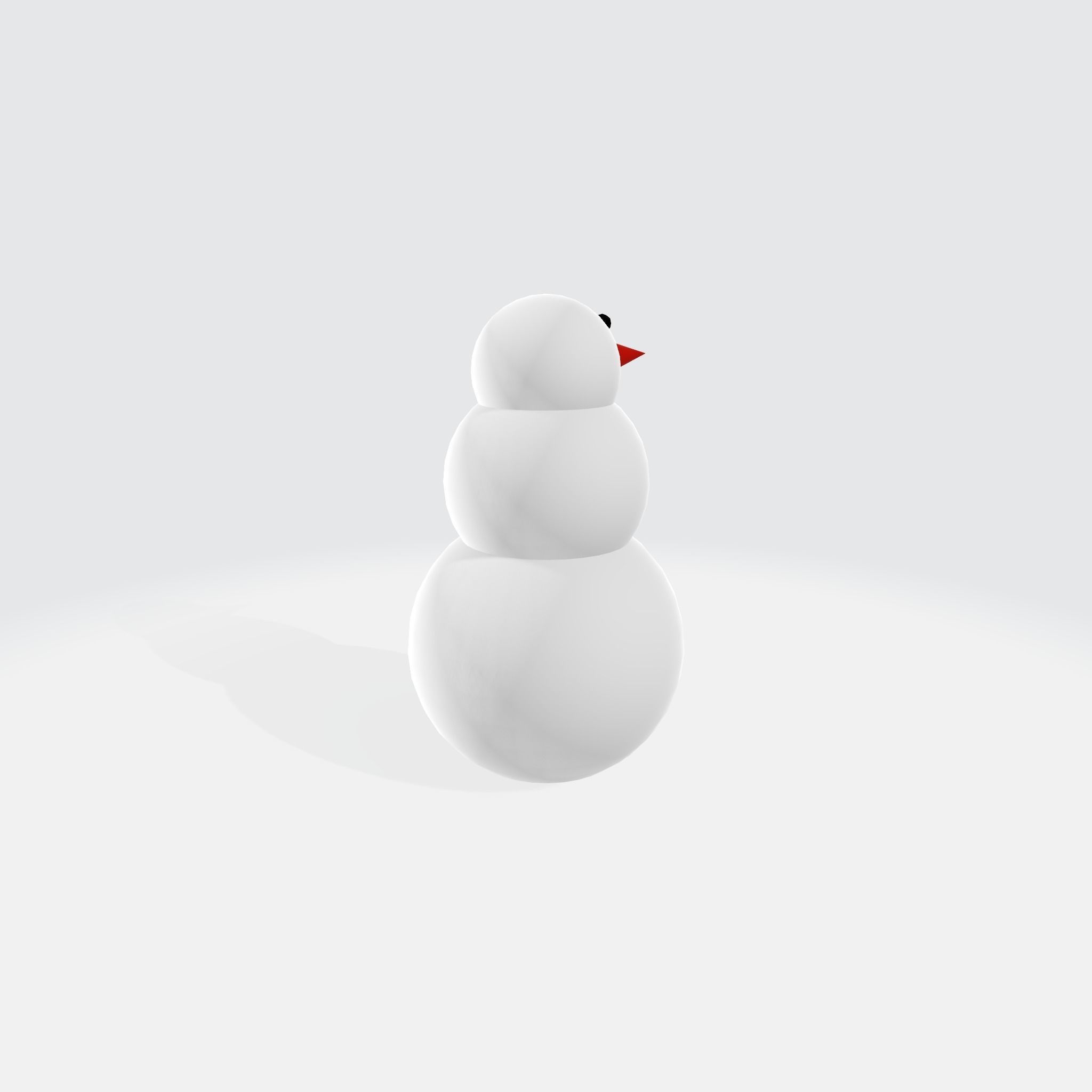 Snowman Free low-poly 3D model_5