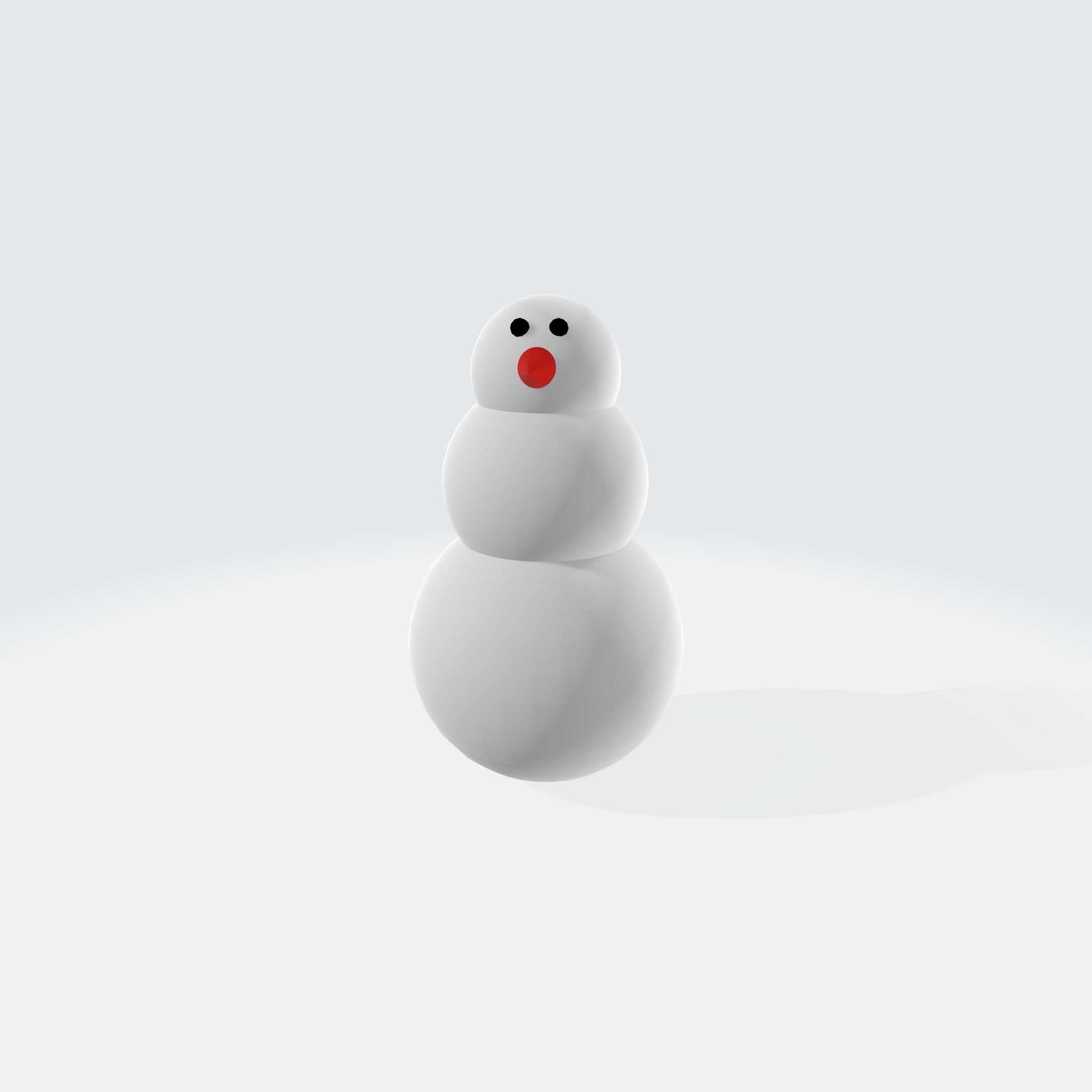 Snowman Free low-poly 3D model_2