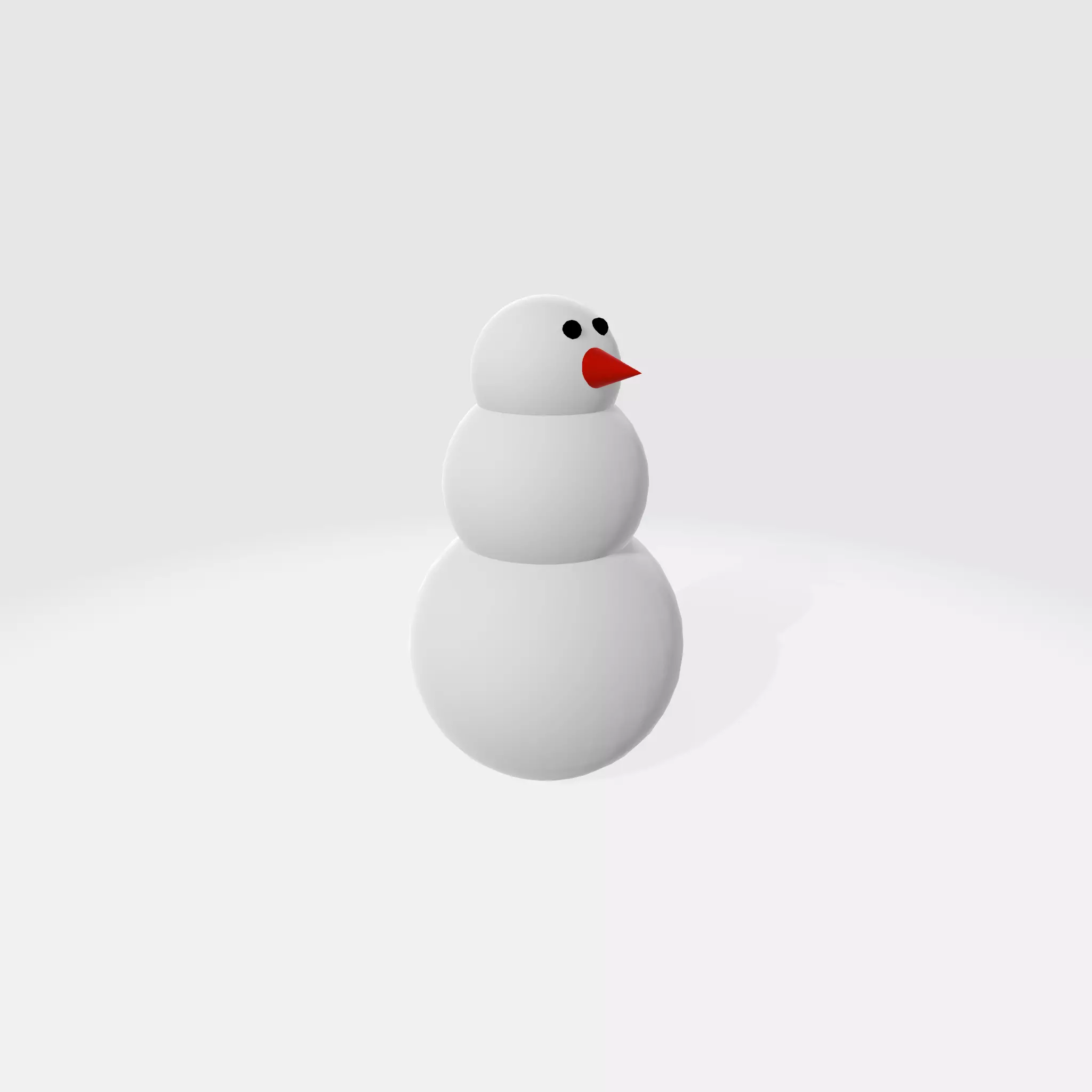 Snowman Free low-poly 3D model_0