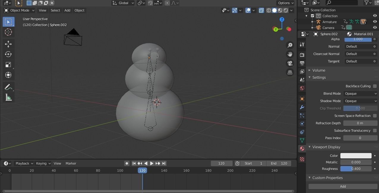 Snowman Free low-poly 3D model_10