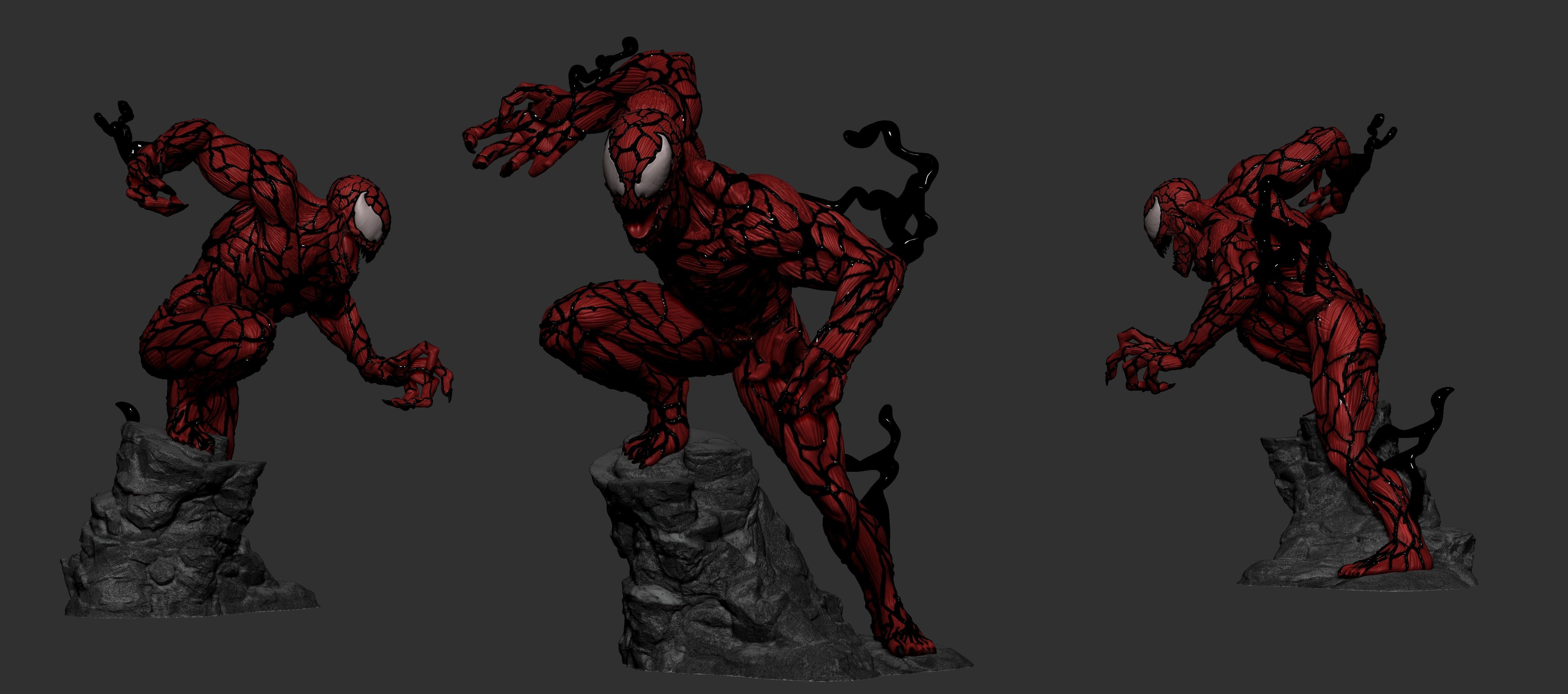 Carnage statue 3D print model_12