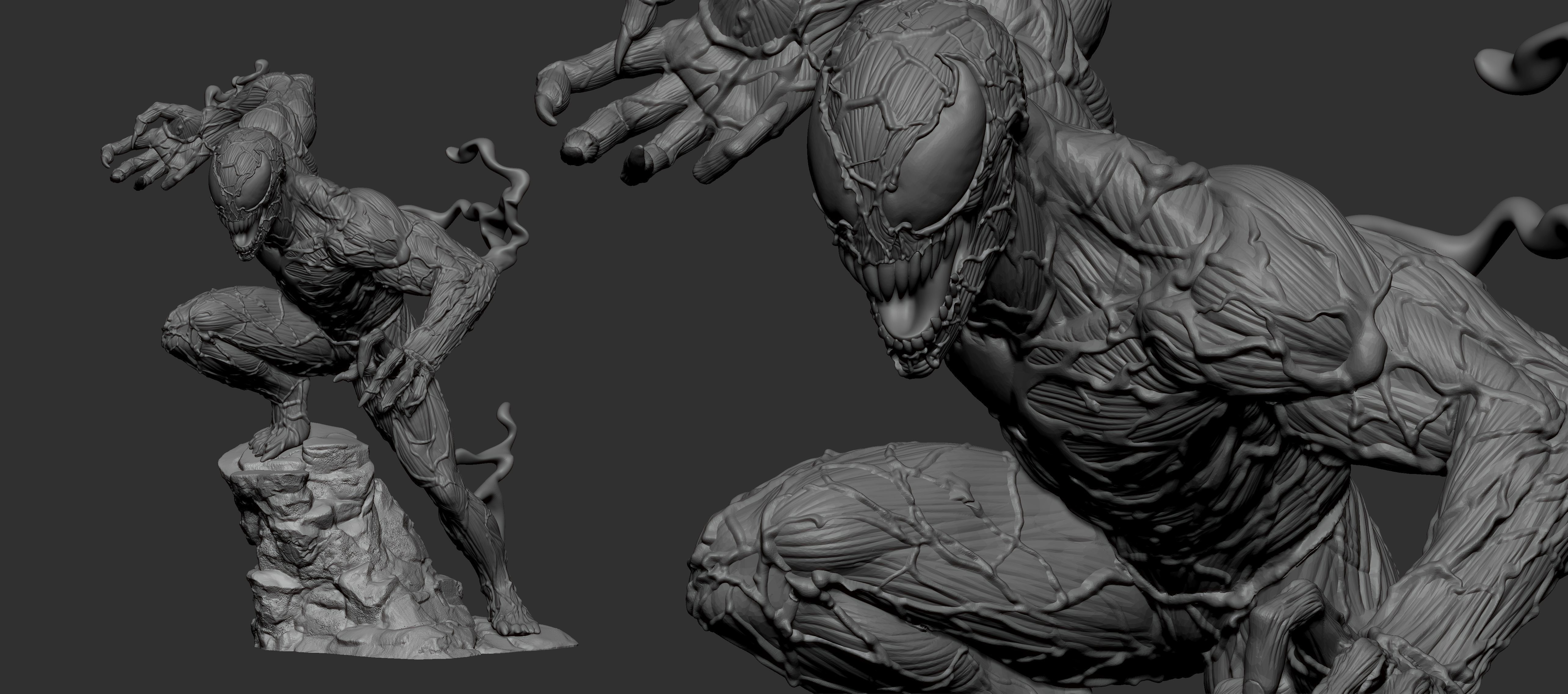 Carnage statue 3D print model_9