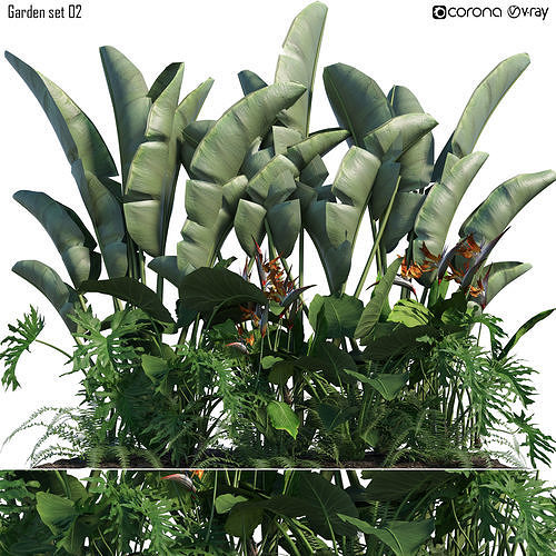 Garden set 02 3D model