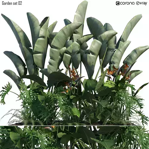 Garden set 02 3D model