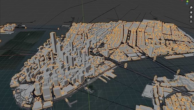 Lower Manhattan City of New York Free 3D model