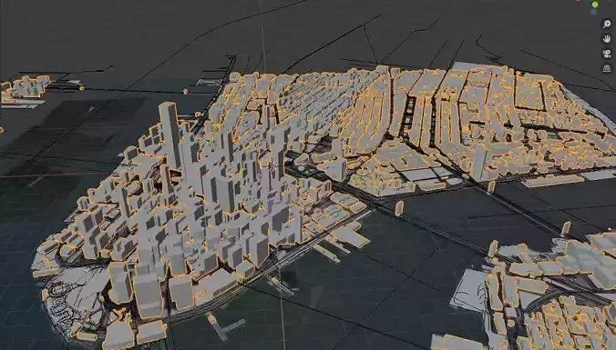 Lower Manhattan City of New York Free 3D model
