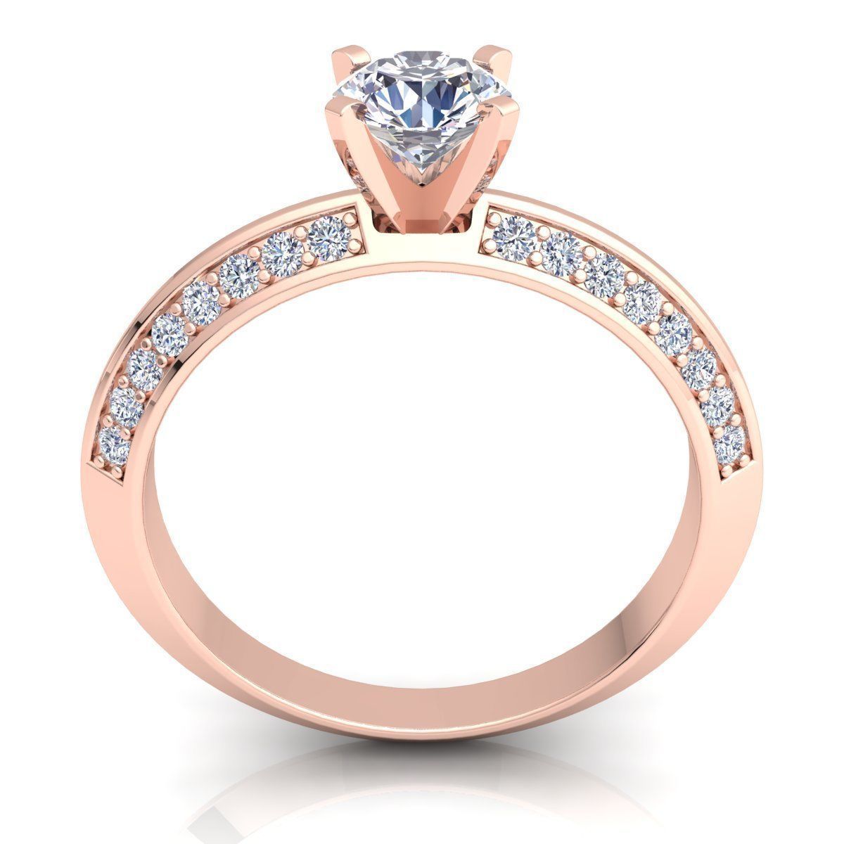 Fancy Solitaire Diamond Ring  3D print model_4