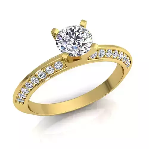 Fancy Solitaire Diamond Ring 