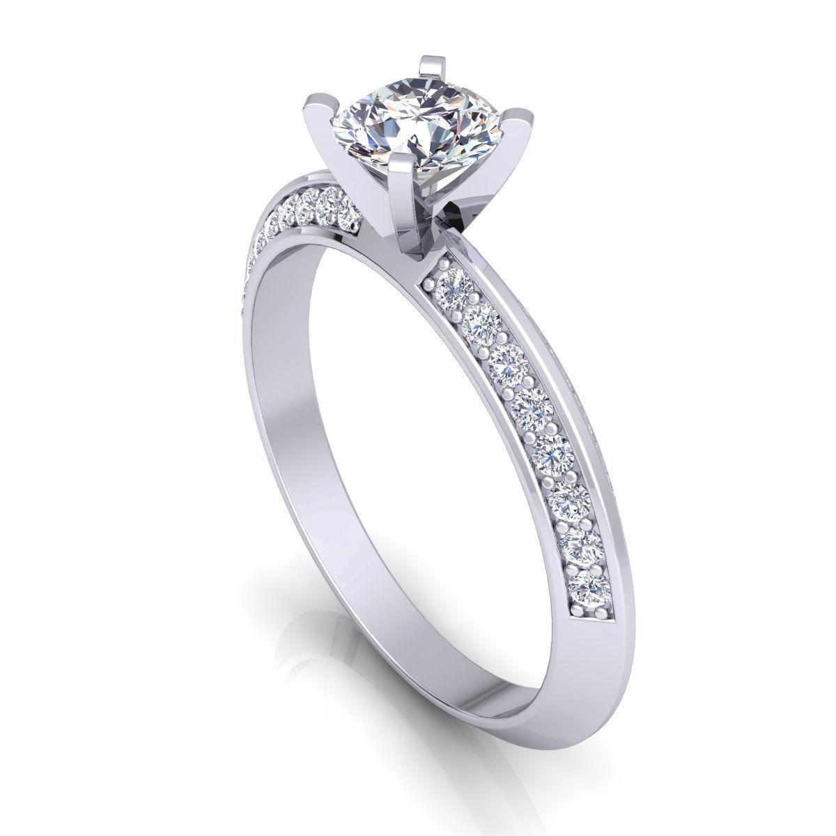 Fancy Solitaire Diamond Ring  3D print model_8