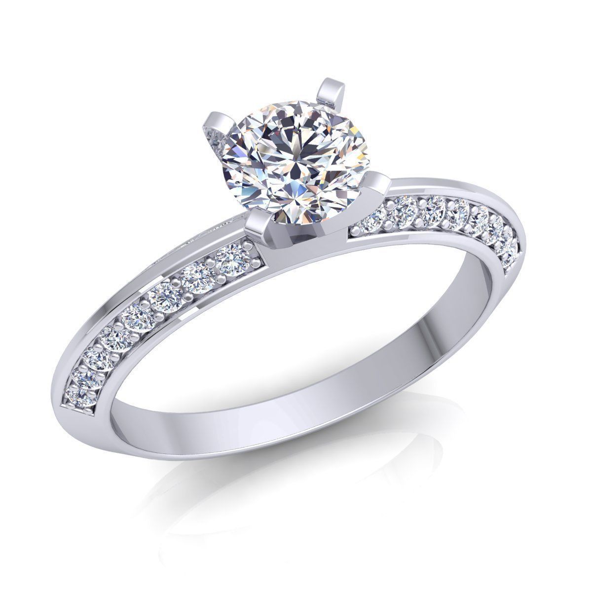 Fancy Solitaire Diamond Ring  3D print model_2