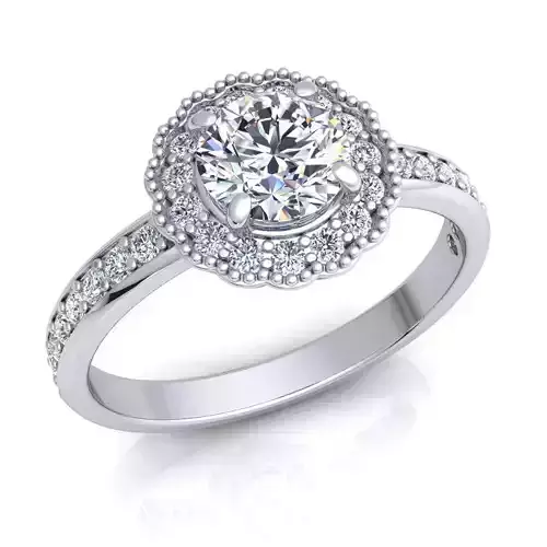 Halo Diamond Ring 
