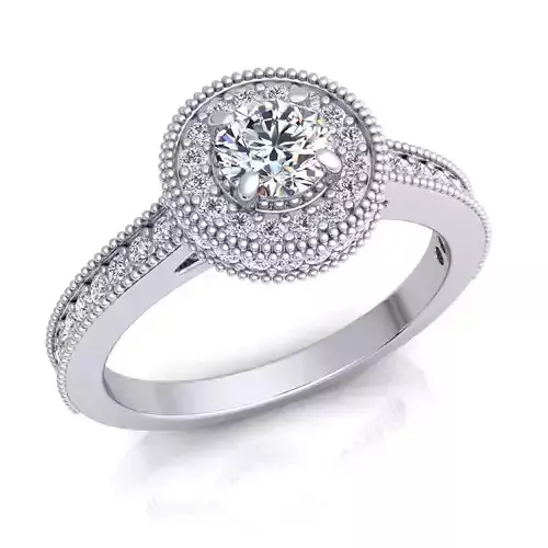 Halo Diamond Ring   3D print model