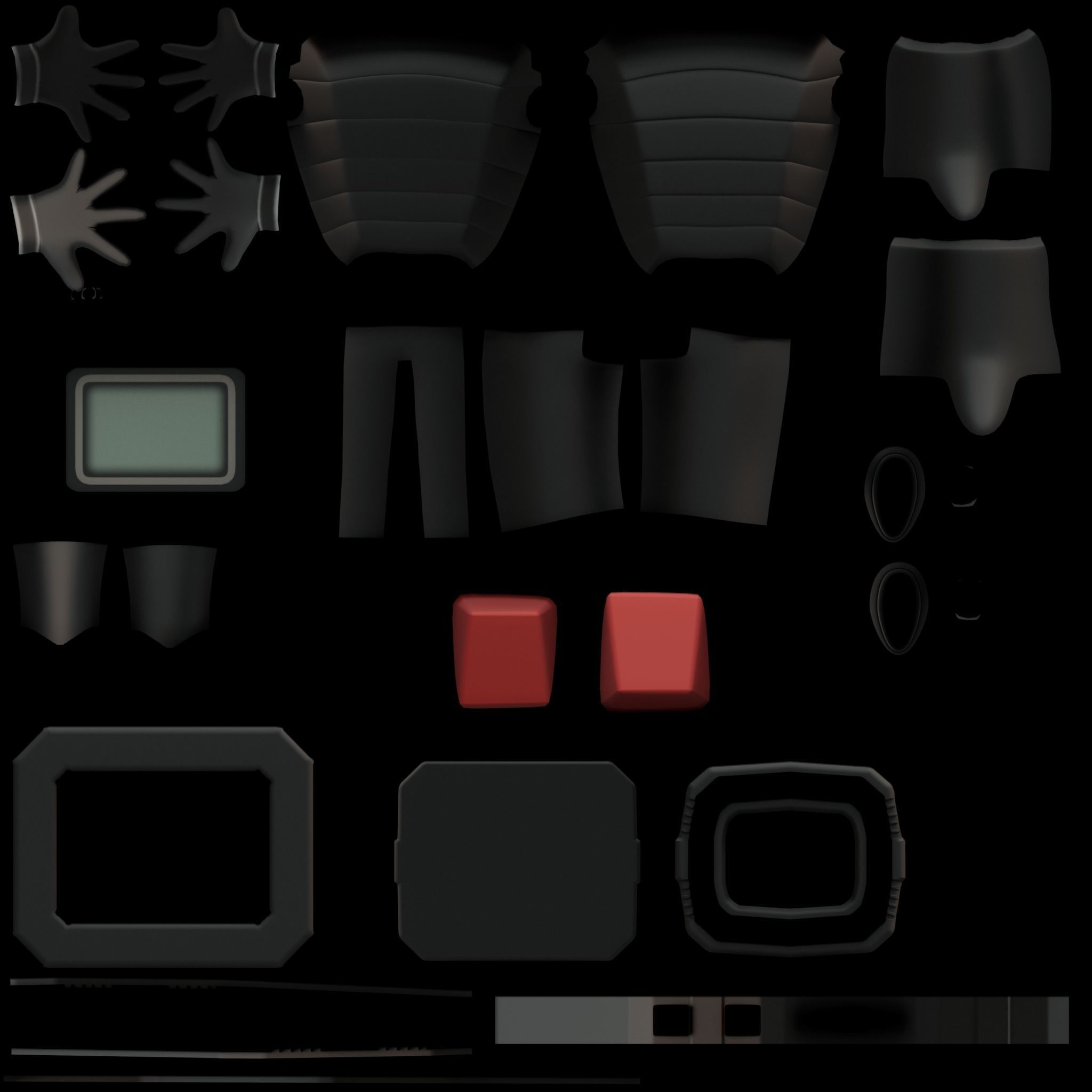 Rigged Watch Character Low-poly 3D model_7