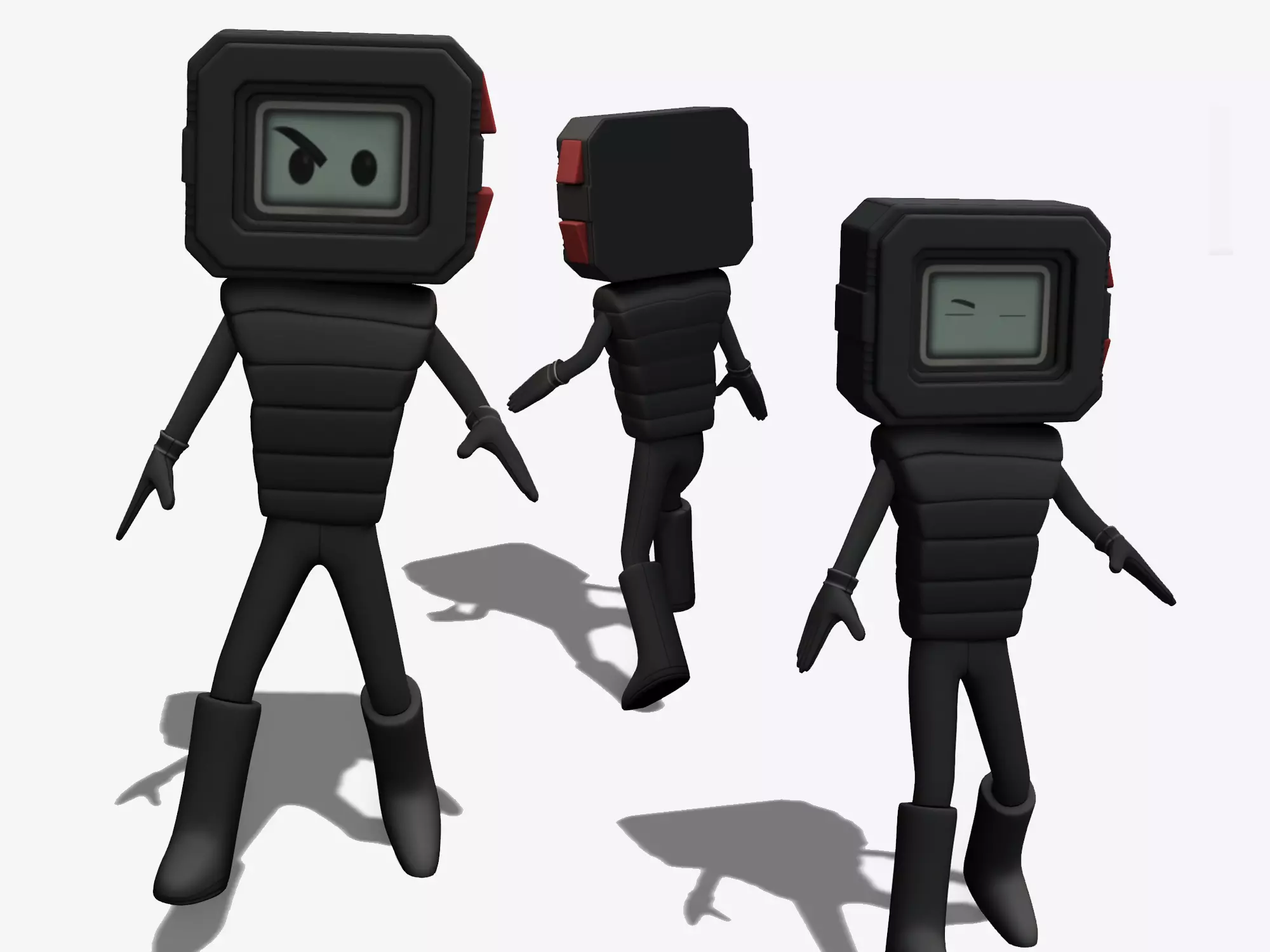 Rigged Watch Character Low-poly 3D model_0