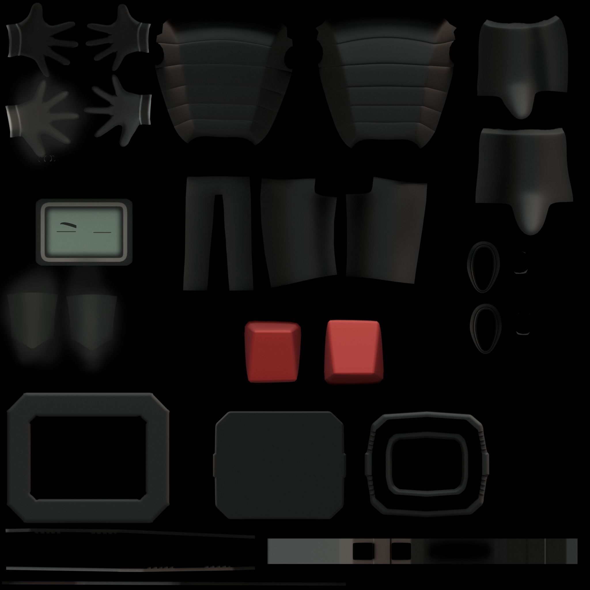 Rigged Watch Character Low-poly 3D model_8