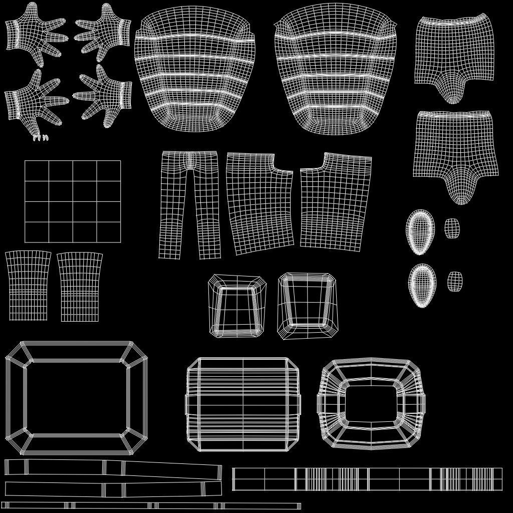 Rigged Watch Character Low-poly 3D model_11