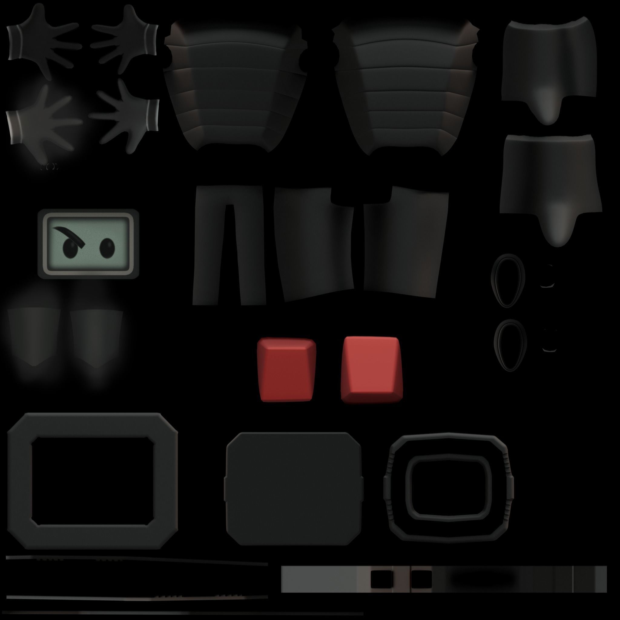 Rigged Watch Character Low-poly 3D model_6