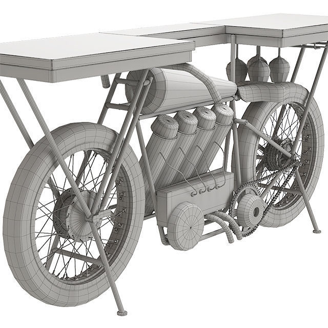 KARE Console Motorbike Black 3D model_4