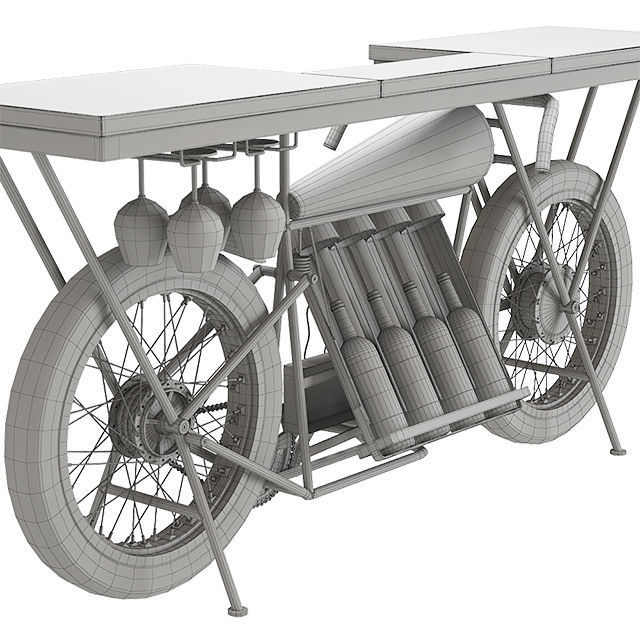 KARE Console Motorbike Black 3D model_3