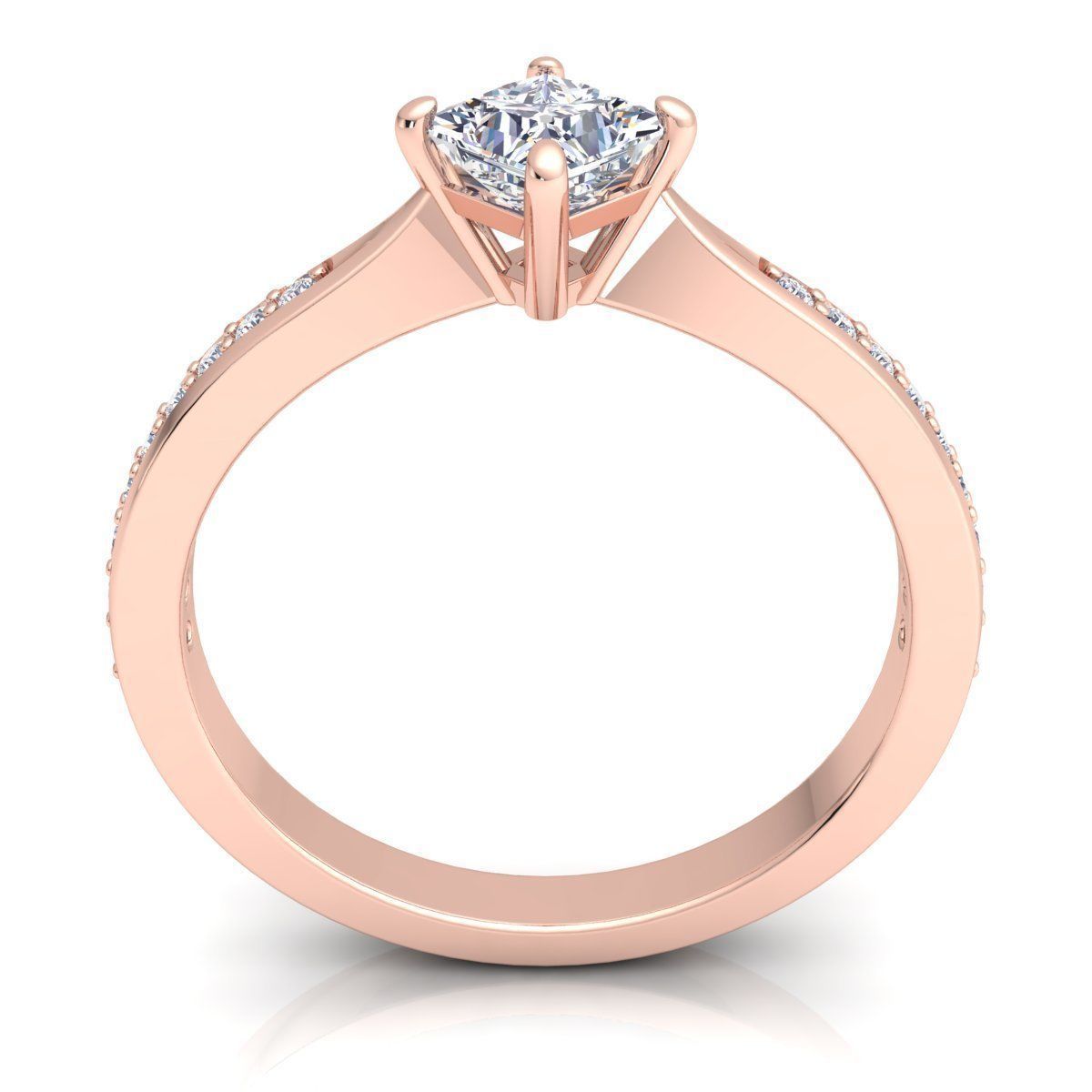 Fancy Solitaire Diamond Ring 3D print model_4