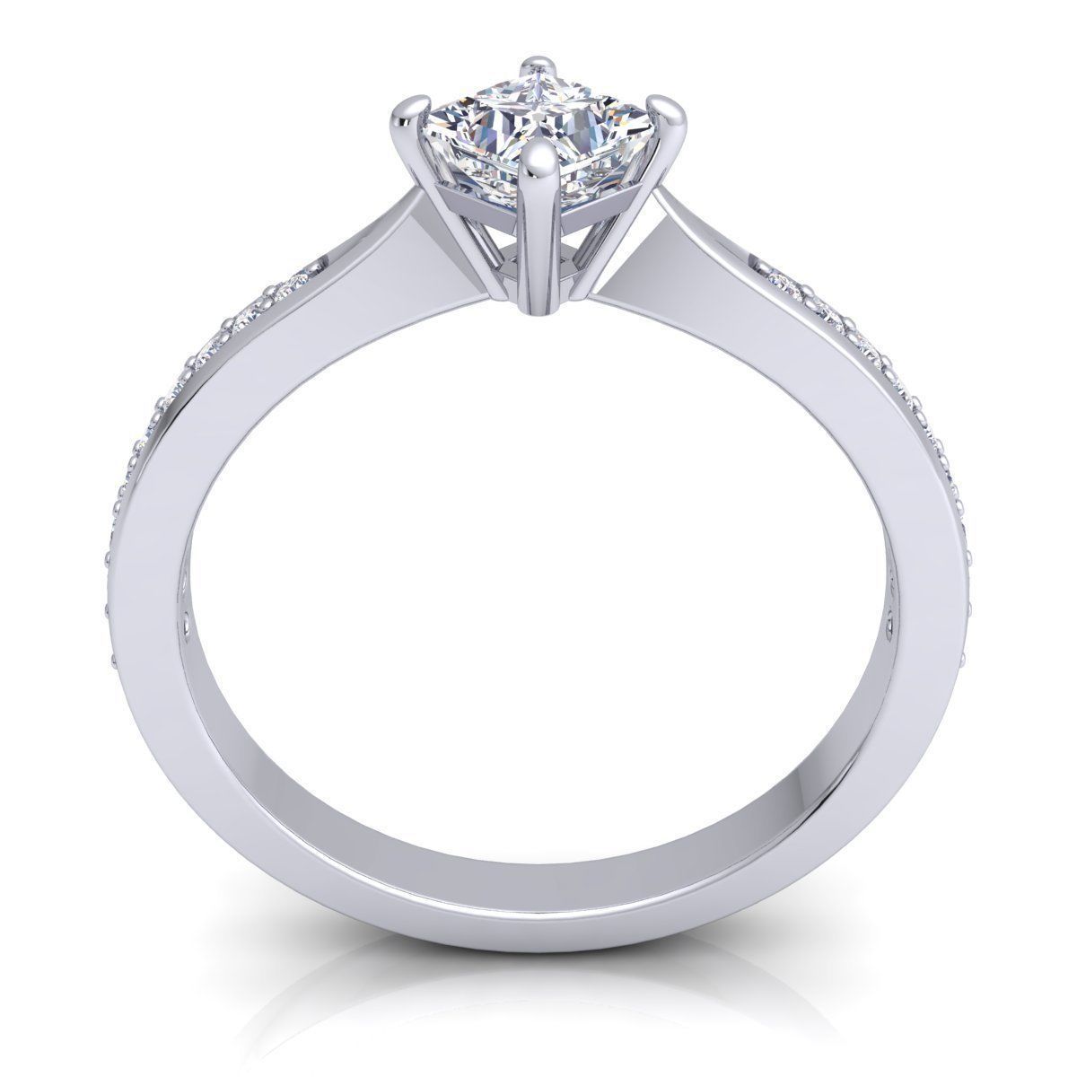 Fancy Solitaire Diamond Ring 3D print model_5
