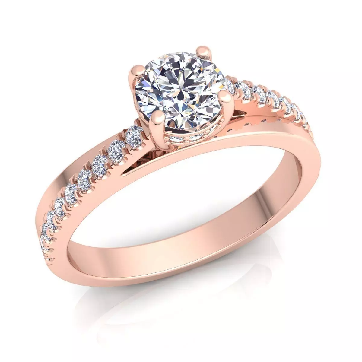 Fancy Solitaire Ring  3D print model_0