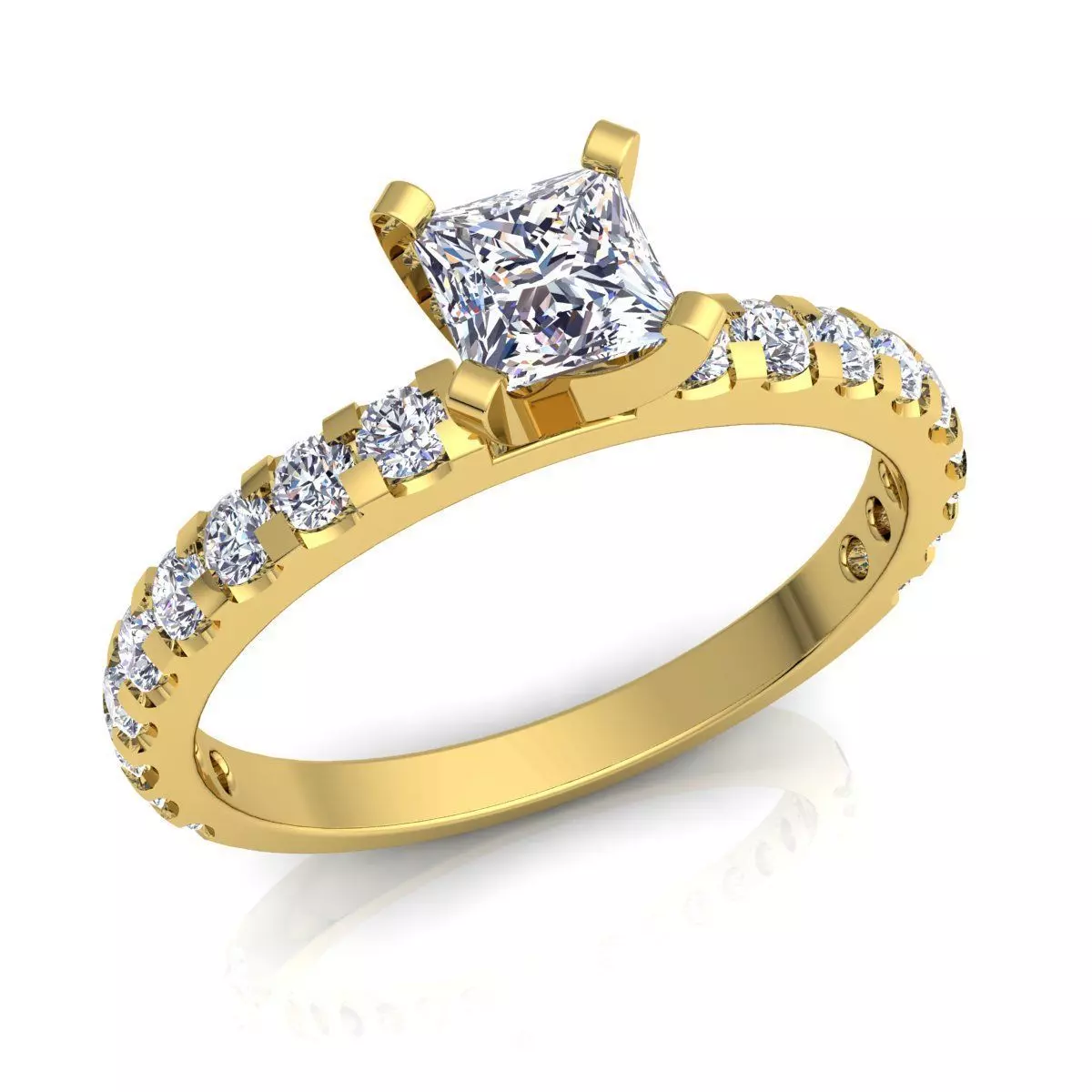Engagement Solitaire Ring  3D print model_0